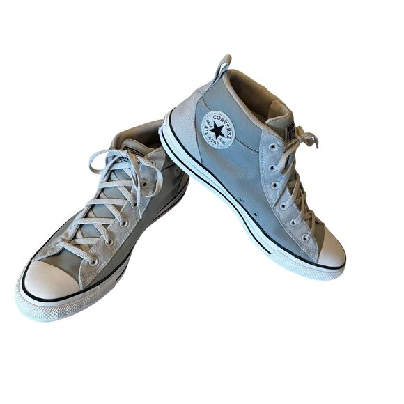 Converse Chuck Taylor All Star Gray Mid Top Street Unisex Sneakers Size 13 Mens - Picture 2 of 12